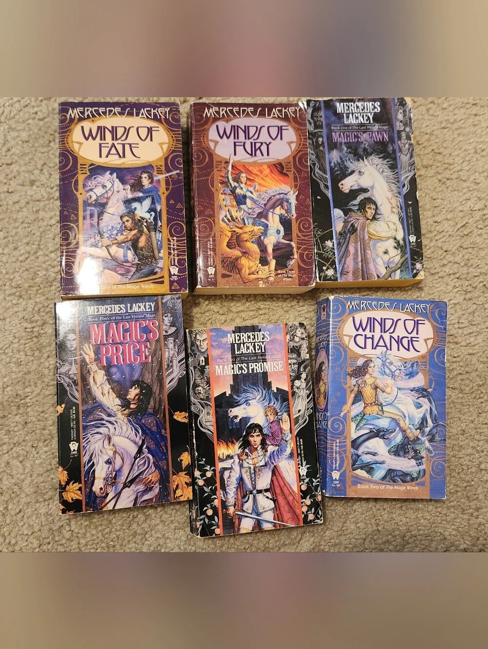 Mercedes‎ Lackey Paperback Fantasy Novels Valdemar Universe Lot Of 6